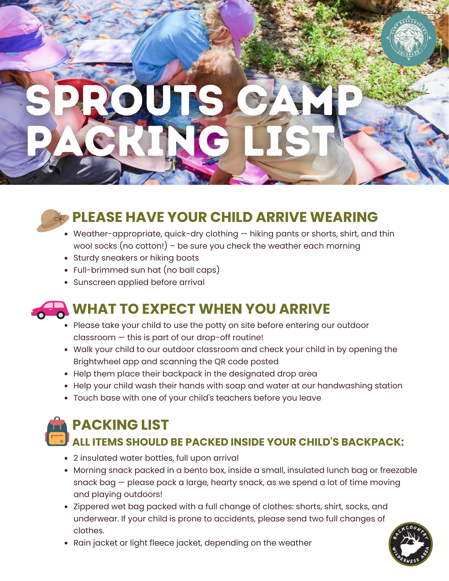 Packing List Sprouts